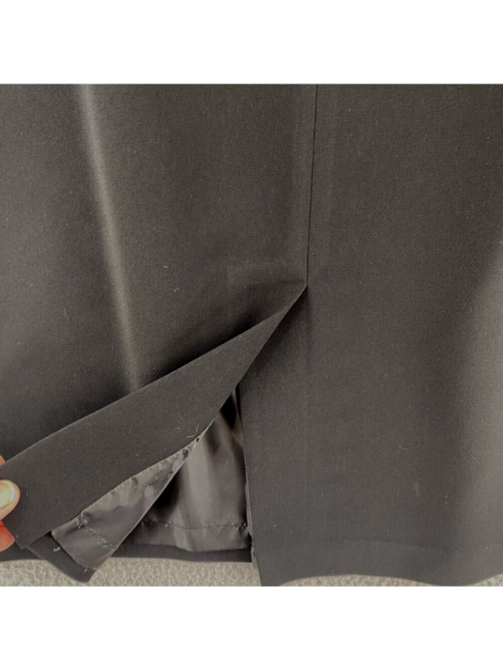 Le Suit Skirt Womens 12 Black Midi Straight Pencil Everyday Office Career Work - Picture 5 of 10